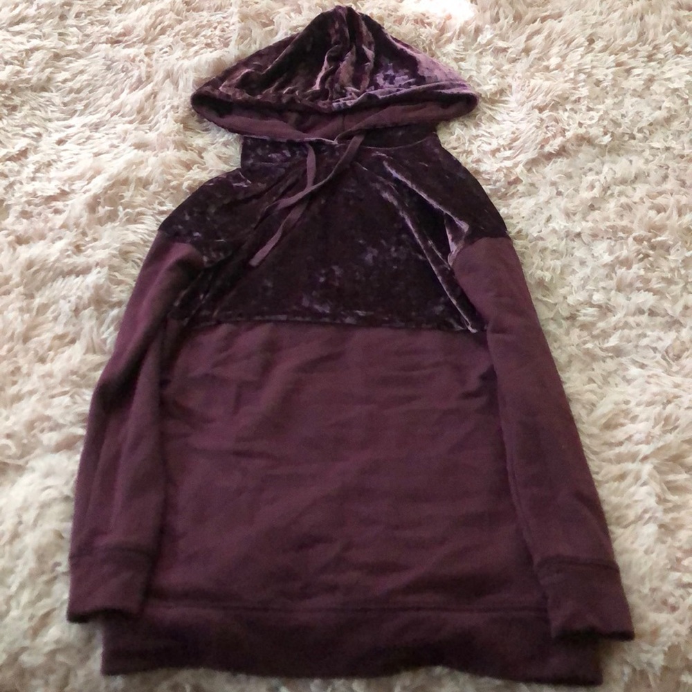 Extra long Velvet hoodie